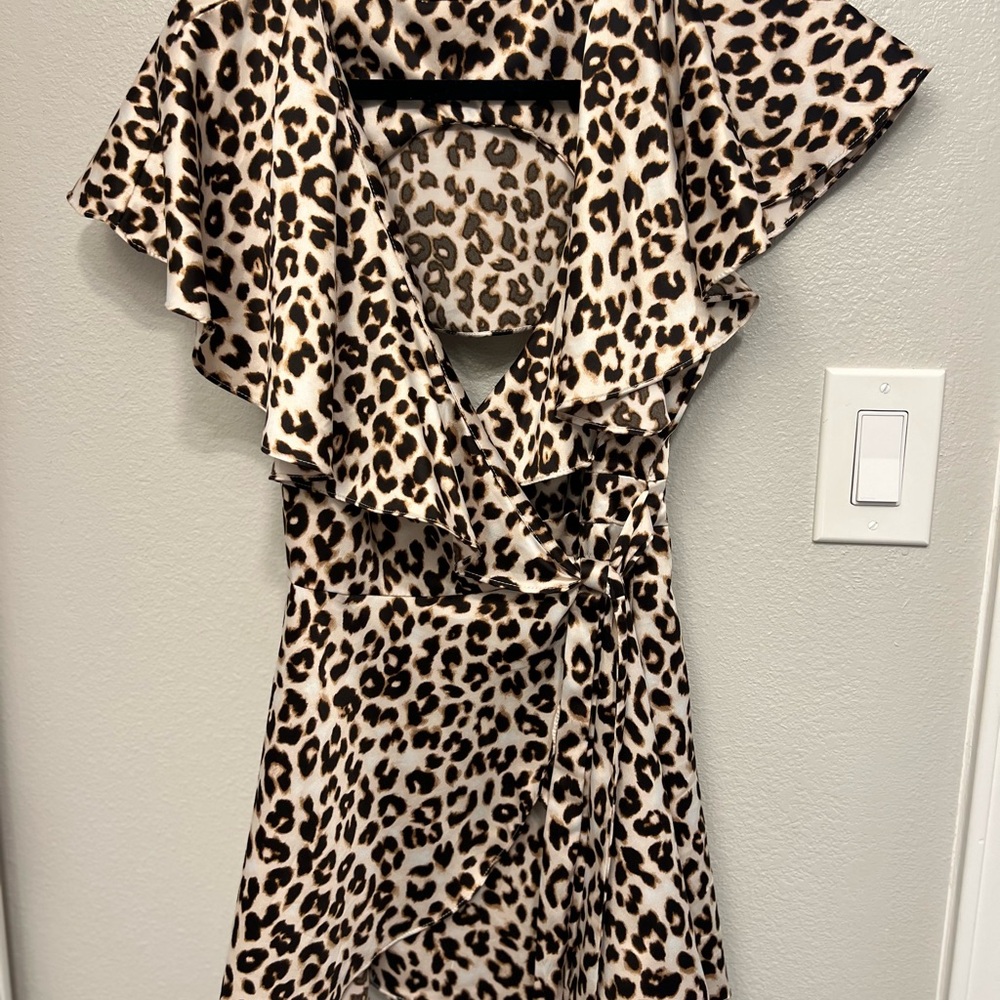 Leopard Print Wrap Dress